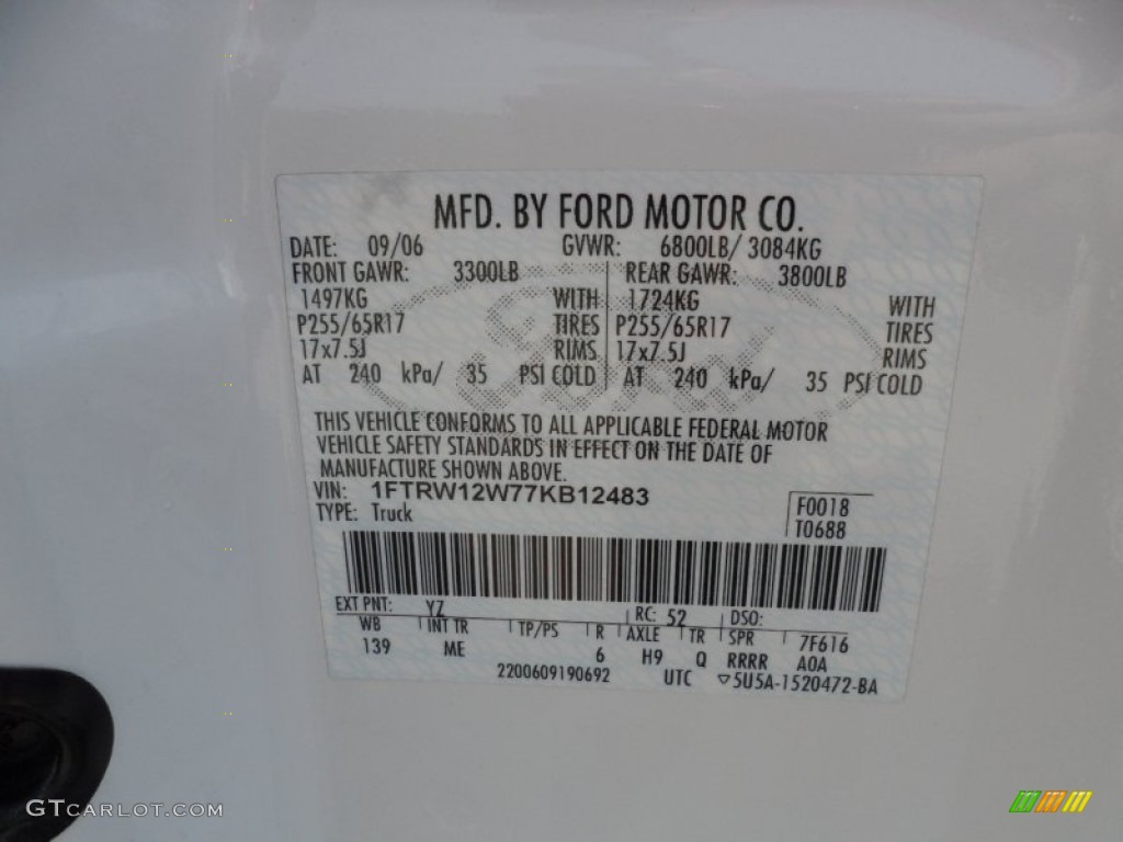 2007 F150 XLT SuperCrew - Oxford White / Medium Flint photo #46