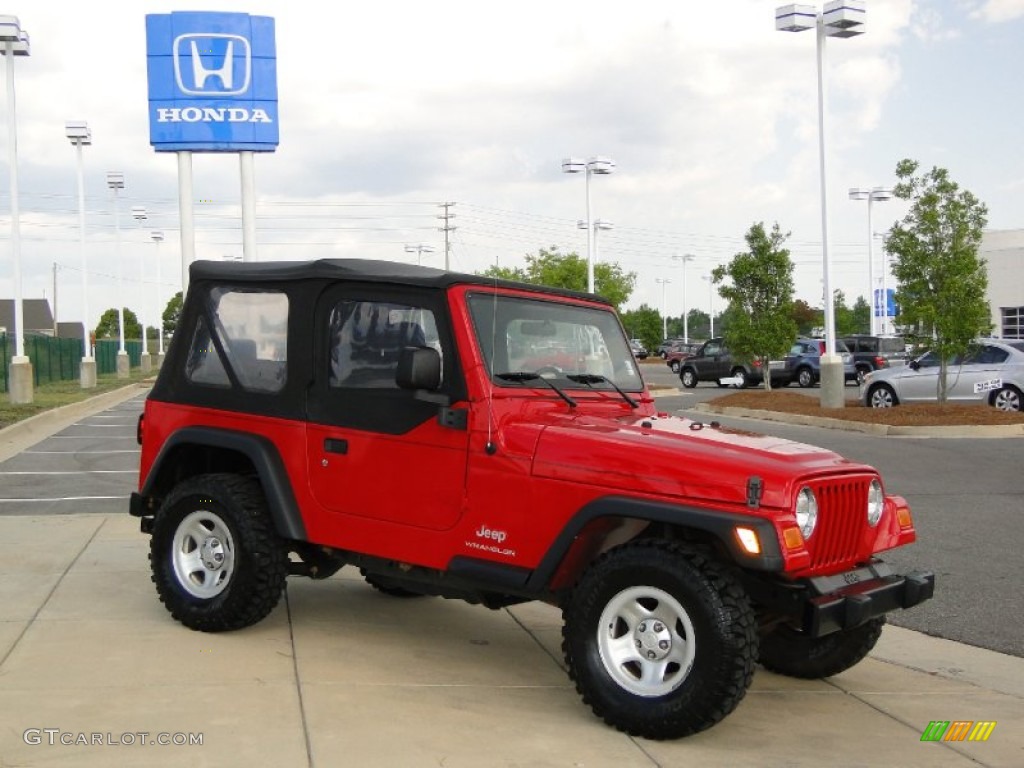 2006 Wrangler SE 4x4 - Flame Red / Dark Slate Gray photo #3