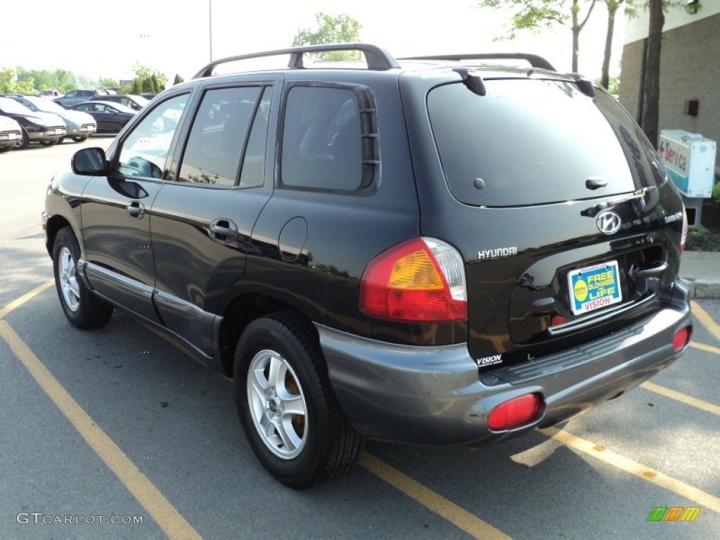 2001 Santa Fe GLS V6 - Obsidian Black / Gray photo #7