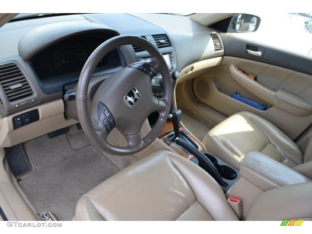 2003 Accord EX V6 Sedan - Taffeta White / Ivory photo #3