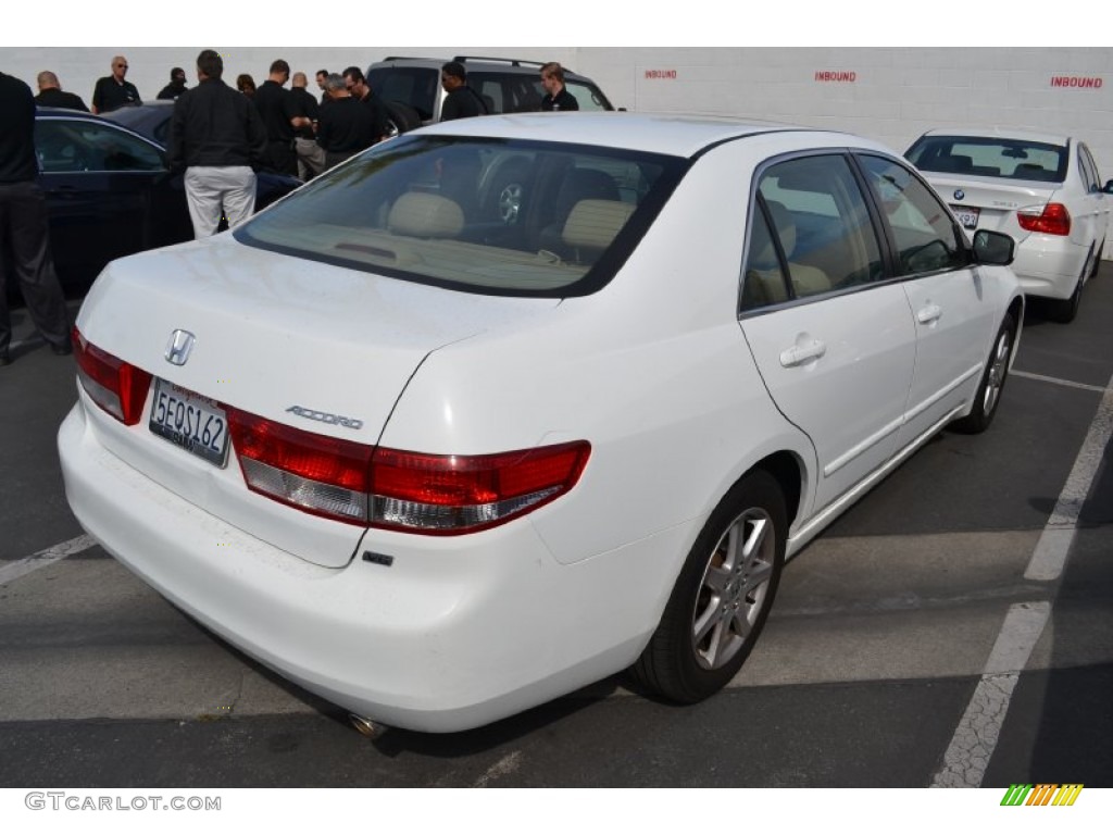 2003 Accord EX V6 Sedan - Taffeta White / Ivory photo #6