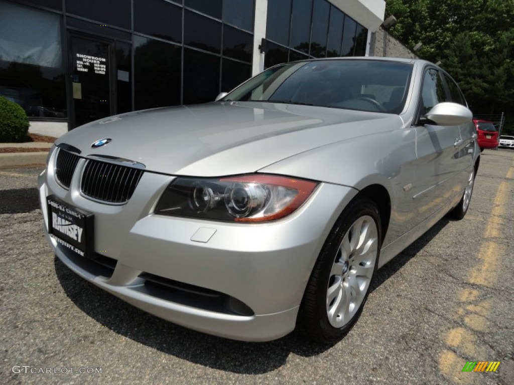 2006 3 Series 330xi Sedan - Titanium Silver Metallic / Black photo #1