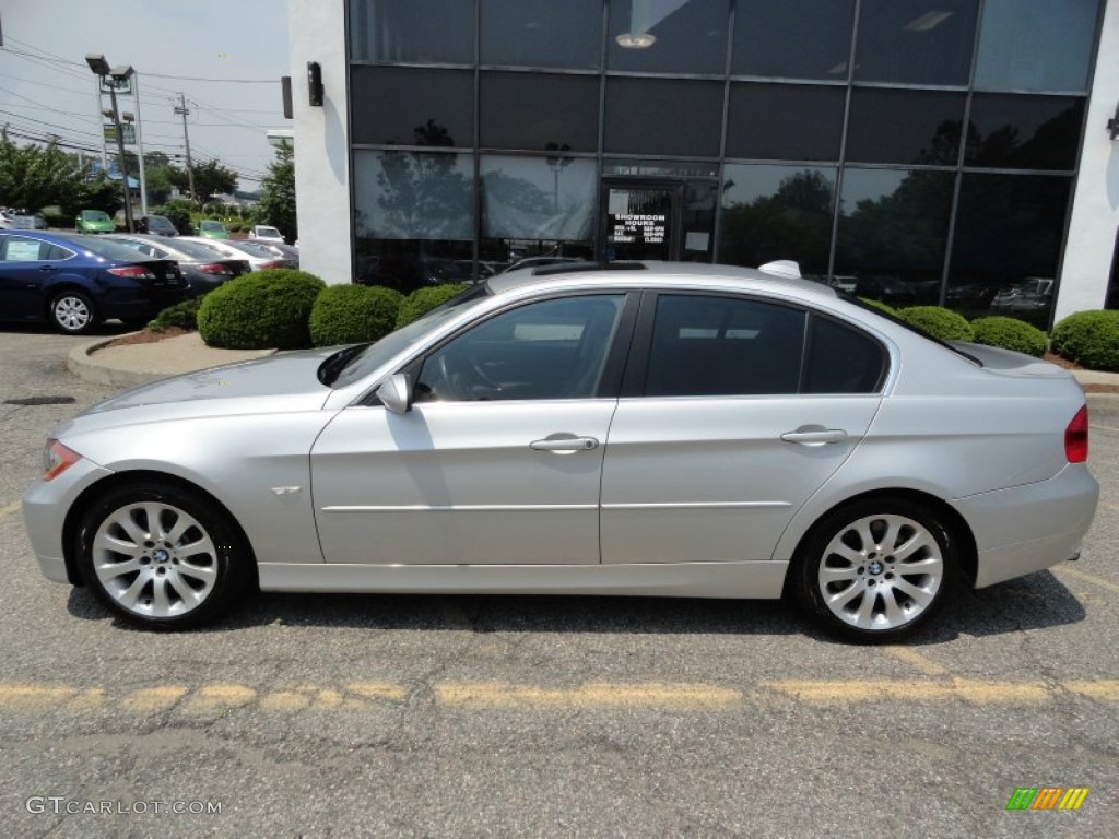 2006 3 Series 330xi Sedan - Titanium Silver Metallic / Black photo #7