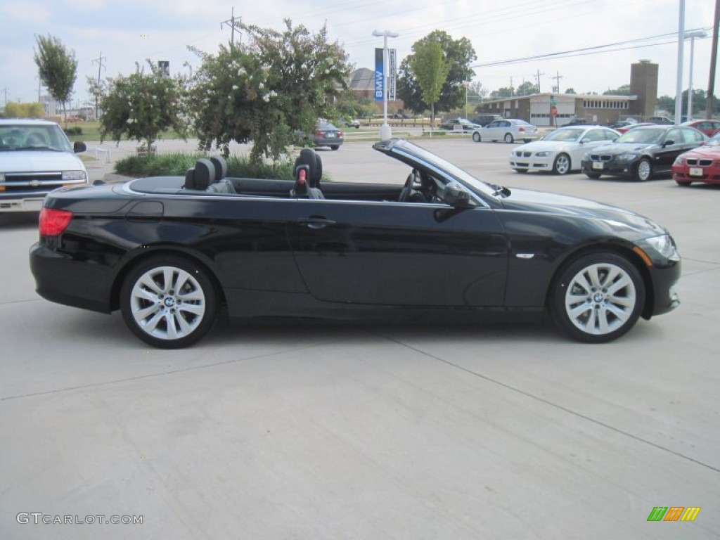 2011 3 Series 328i Convertible - Jet Black / Oyster/Black Dakota Leather photo #4