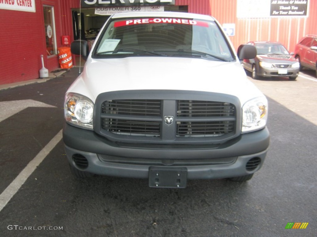 2008 Ram 1500 ST Regular Cab - Bright White / Medium Slate Gray photo #8