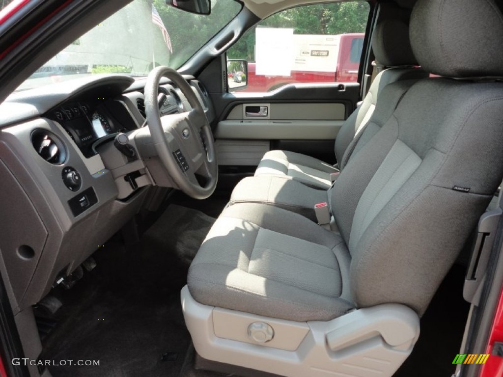 2010 F150 STX SuperCab 4x4 - Vermillion Red / Medium Stone photo #9