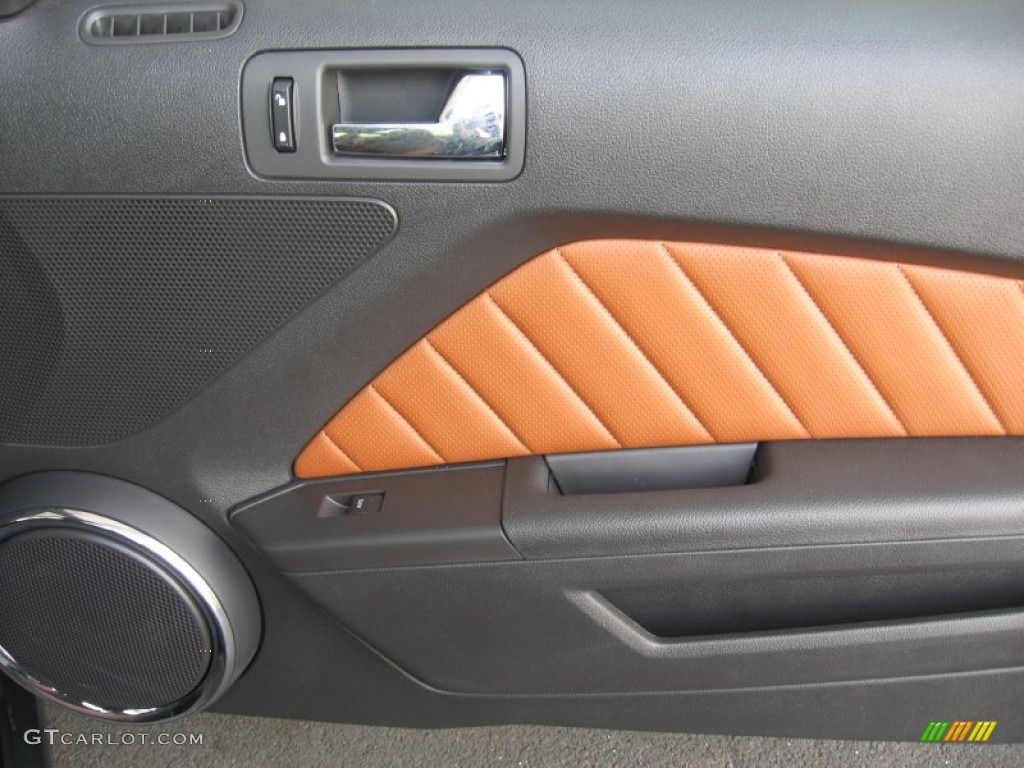2010 Ford Mustang GT Premium Coupe Saddle Door Panel Photo #49994710