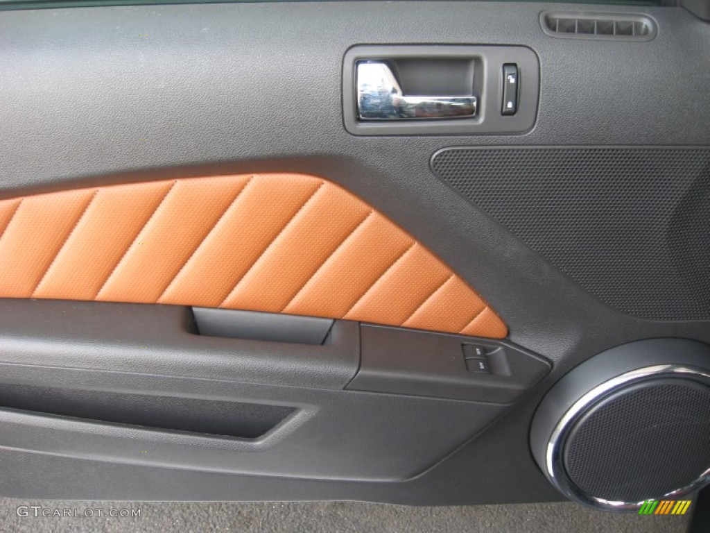 2010 Ford Mustang GT Premium Coupe Saddle Door Panel Photo #49994725
