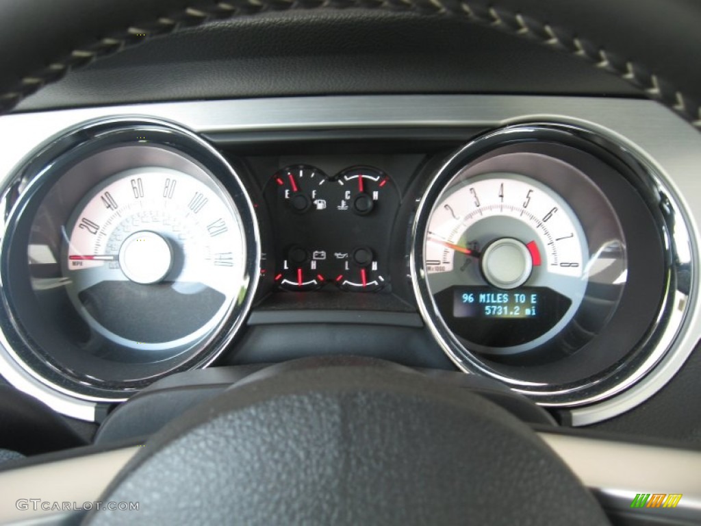 2010 Ford Mustang GT Premium Coupe Gauges Photo #49994800