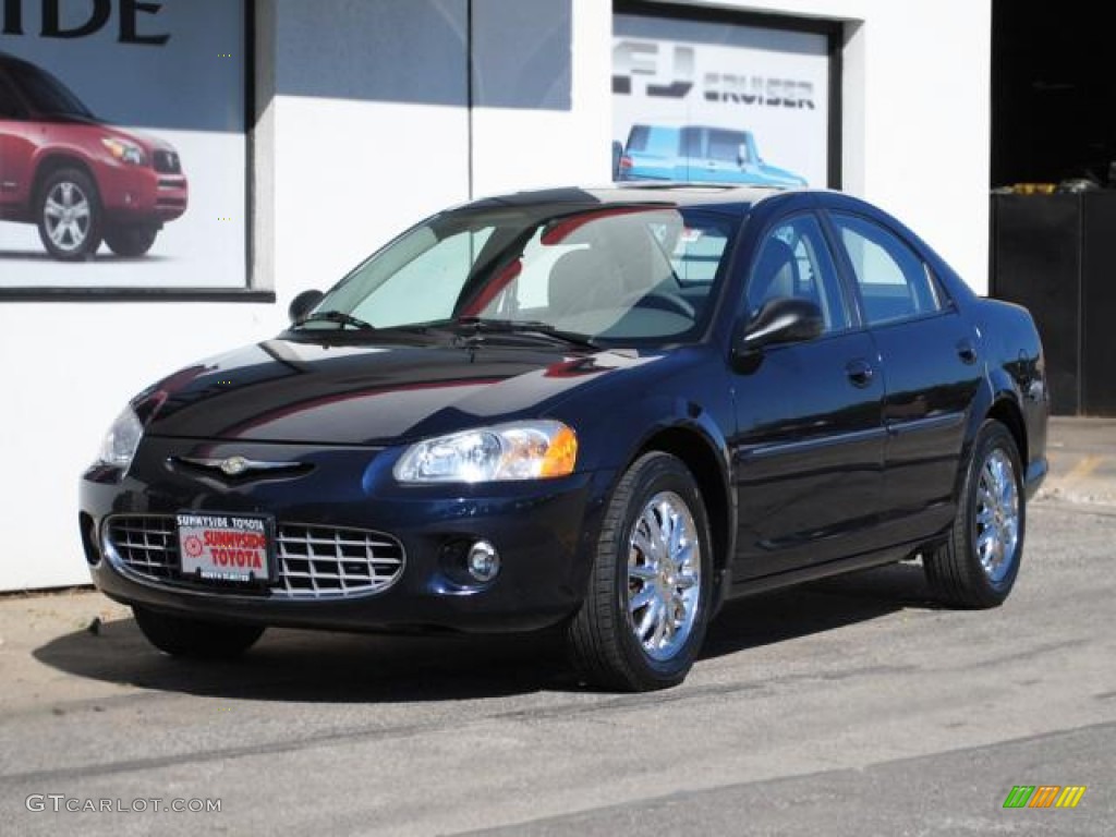 2003 Sebring LXi Sedan - Deep Sapphire Blue Pearl / Sandstone photo #2