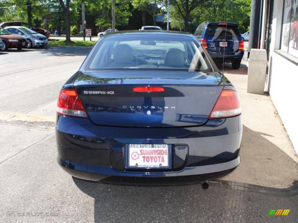 2003 Sebring LXi Sedan - Deep Sapphire Blue Pearl / Sandstone photo #7