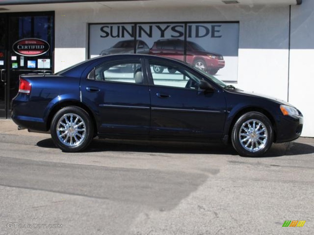 2003 Sebring LXi Sedan - Deep Sapphire Blue Pearl / Sandstone photo #9