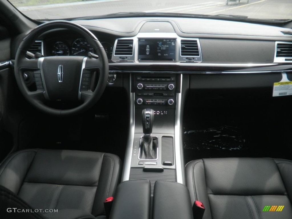 2011 Lincoln MKS EcoBoost AWD Charcoal Black Dashboard Photo #49996750