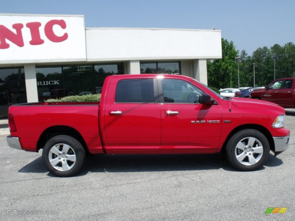 2011 Ram 1500 SLT Crew Cab 4x4 - Flame Red / Dark Slate Gray/Medium Graystone photo #8