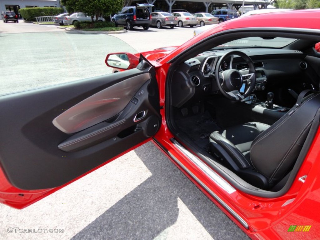 Black Interior 2010 Chevrolet Camaro SS/RS Pete Rose Hit King 4256 Special Edition Coupe Photo #49998472