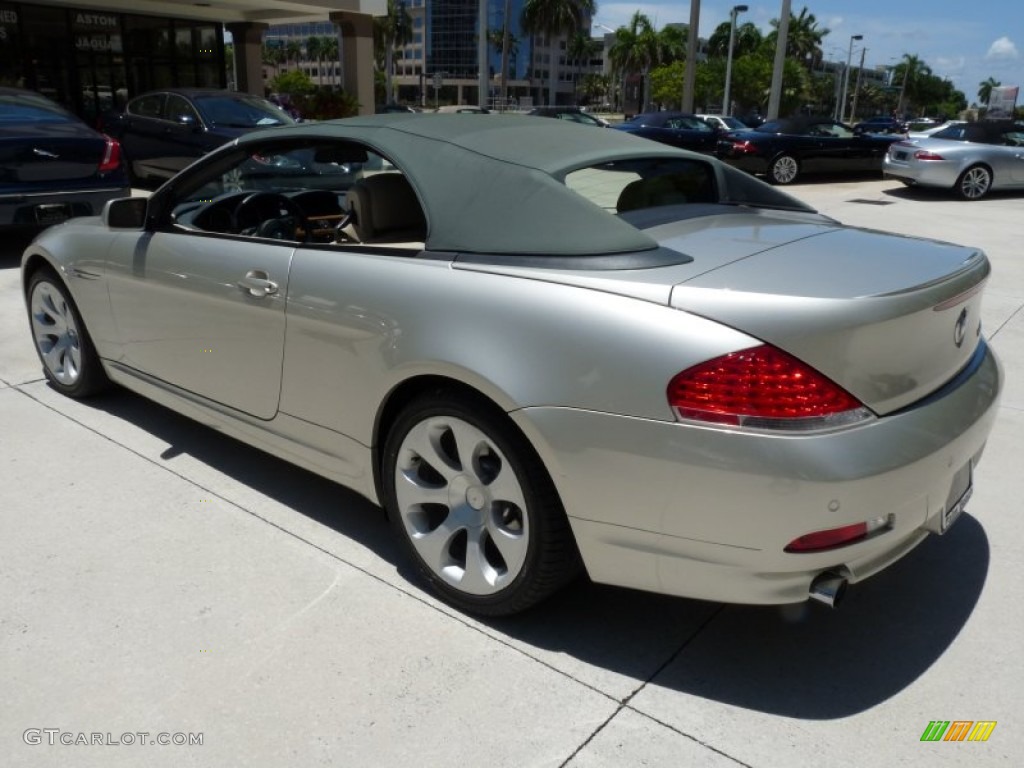 2005 6 Series 645i Convertible - Mineral Silver Metallic / Cream Beige photo #8