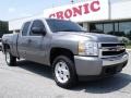 2008 Graystone Metallic Chevrolet Silverado 1500 LT Extended Cab 4x4  photo #1