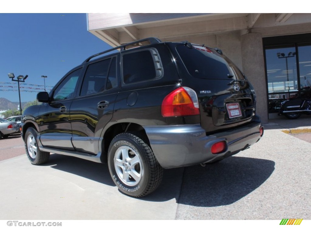 2003 Santa Fe GLS - Black Obsidian / Gray photo #4