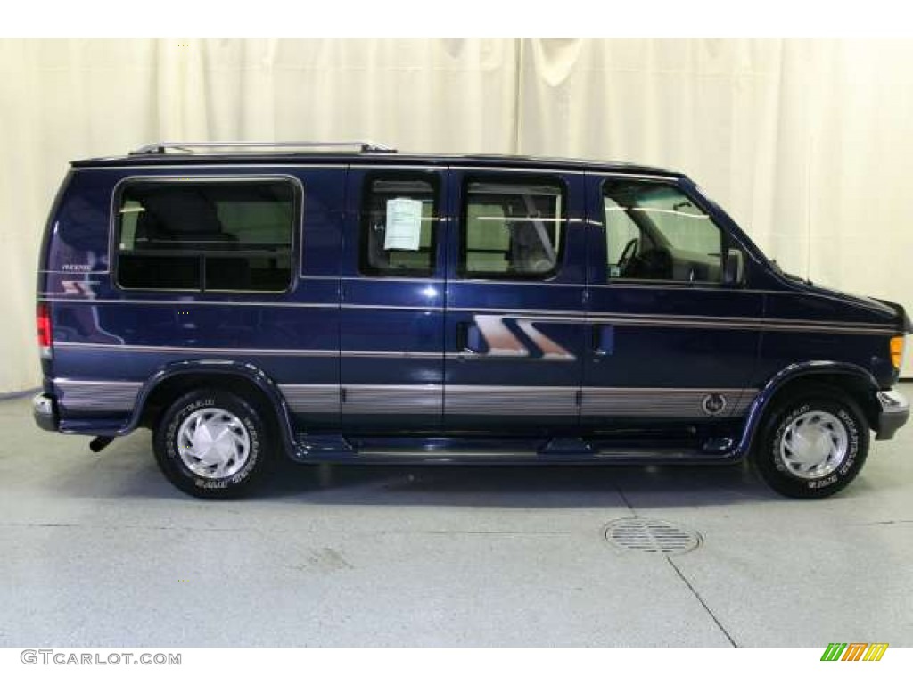 Dark Portofino Blue Metallic 1995 Ford E Series Van E150 Passenger Conversion Exterior Photo #50001010