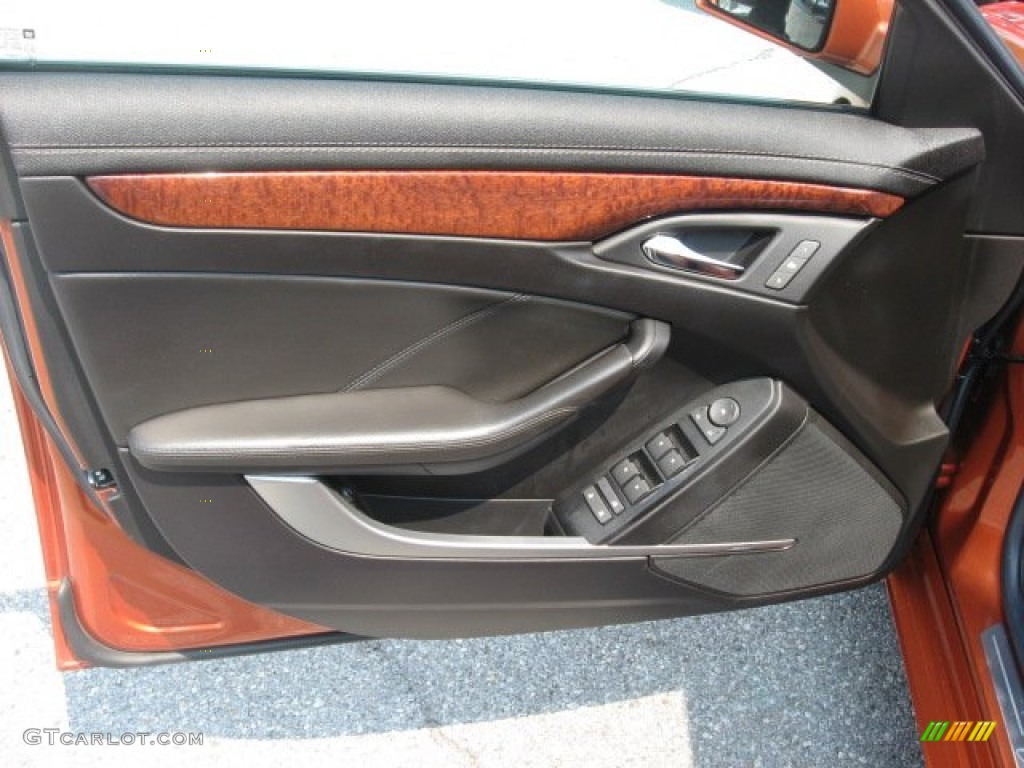 2008 Cadillac CTS Hot Lava Edition Sedan Ebony Door Panel Photo #50001901