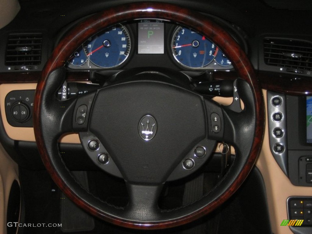 2008 Maserati GranTurismo Standard GranTurismo Model Beige Steering Wheel Photo #50002972