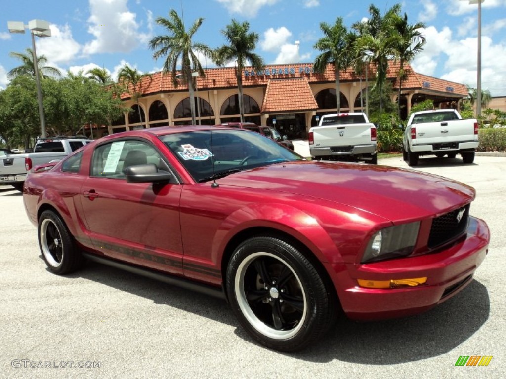2005 Mustang V6 Premium Coupe - Redfire Metallic / Light Graphite photo #1