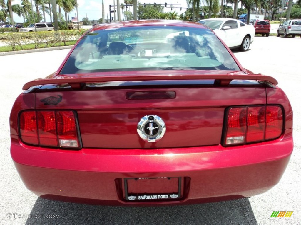 2005 Mustang V6 Premium Coupe - Redfire Metallic / Light Graphite photo #7