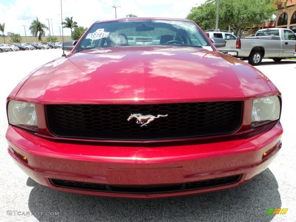 2005 Mustang V6 Premium Coupe - Redfire Metallic / Light Graphite photo #14