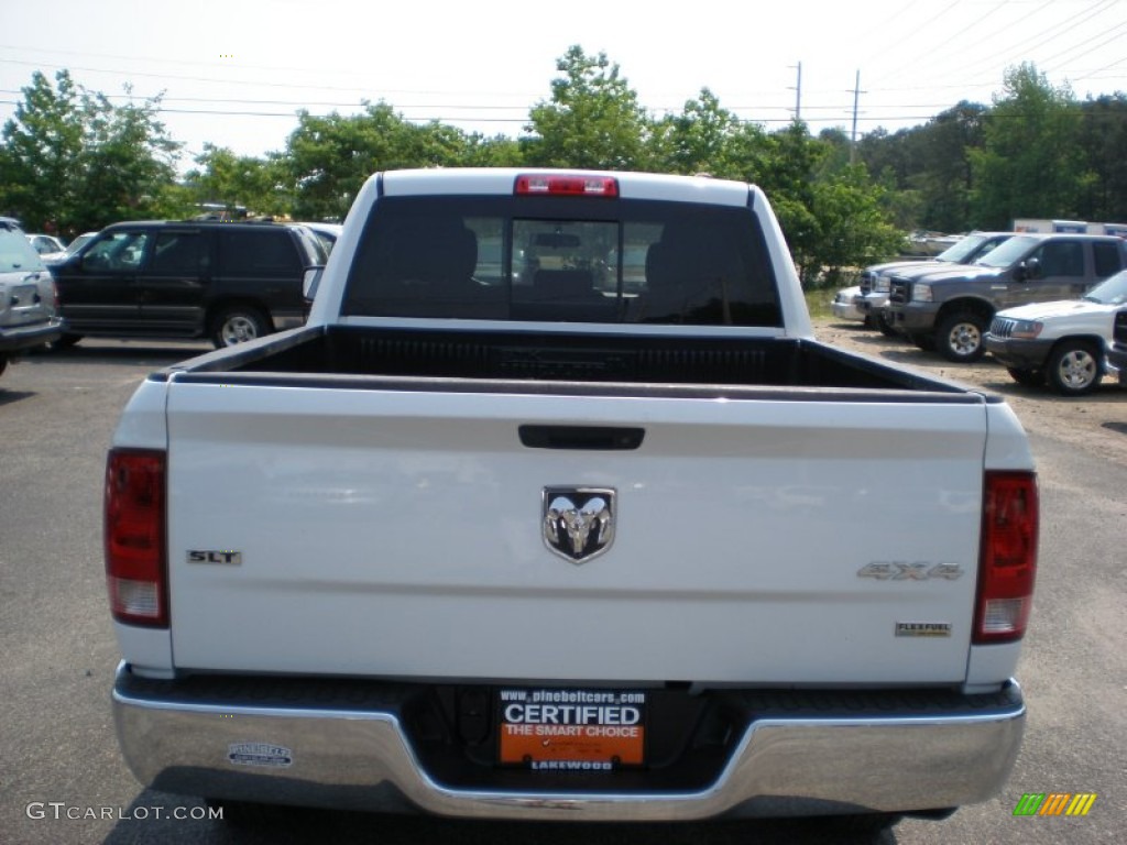 2011 Ram 1500 SLT Quad Cab 4x4 - Bright White / Dark Slate Gray/Medium Graystone photo #7