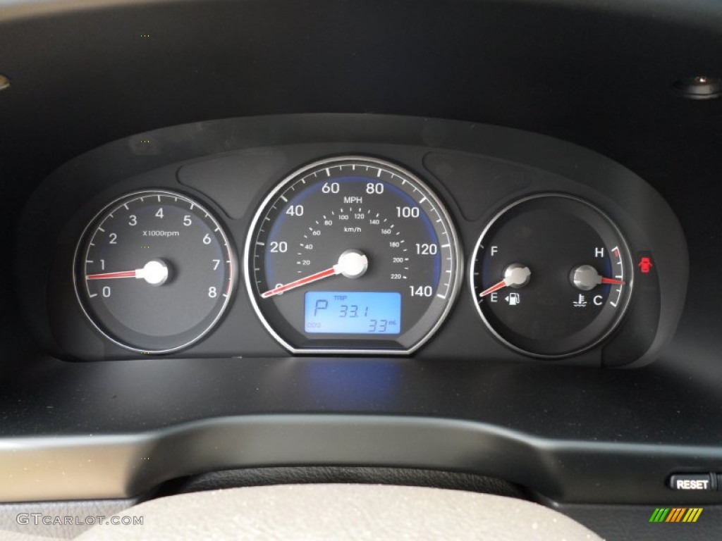 2011 Hyundai Santa Fe Limited Gauges Photo #50007076