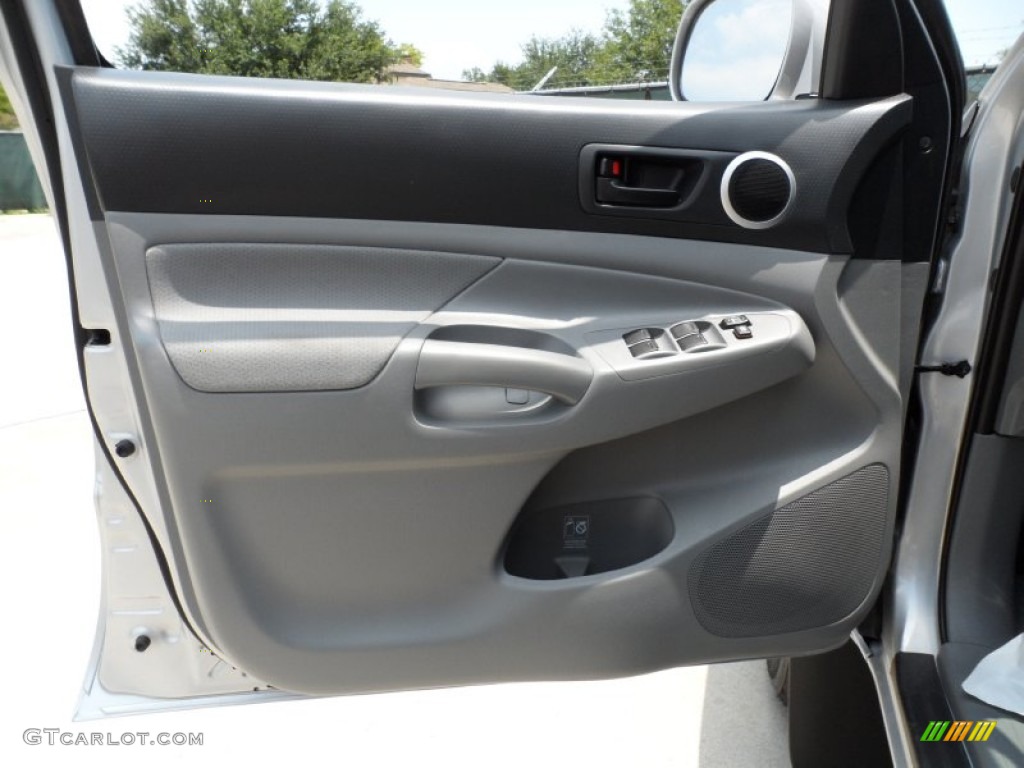 2011 Toyota Tacoma V6 TRD Sport PreRunner Double Cab Graphite Gray Door Panel Photo #50007439