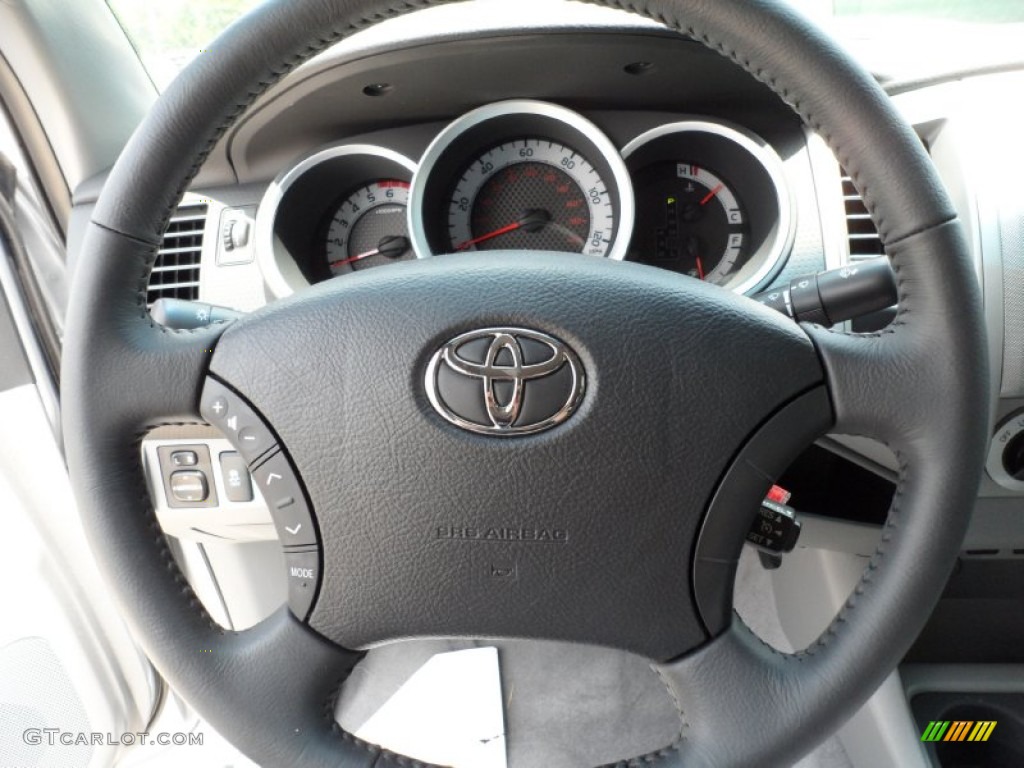 2011 Toyota Tacoma V6 TRD Sport PreRunner Double Cab Graphite Gray Steering Wheel Photo #50007592