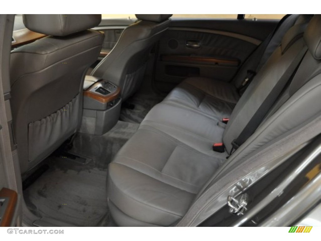2002 7 Series 745i Sedan - Sterling Grey Metallic / Flannel Grey photo #13