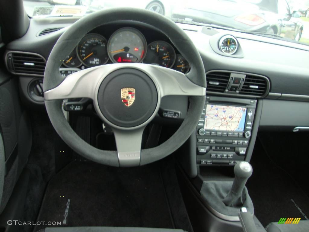 2010 Porsche 911 GT3 Black w/Alcantara Steering Wheel Photo #50008798