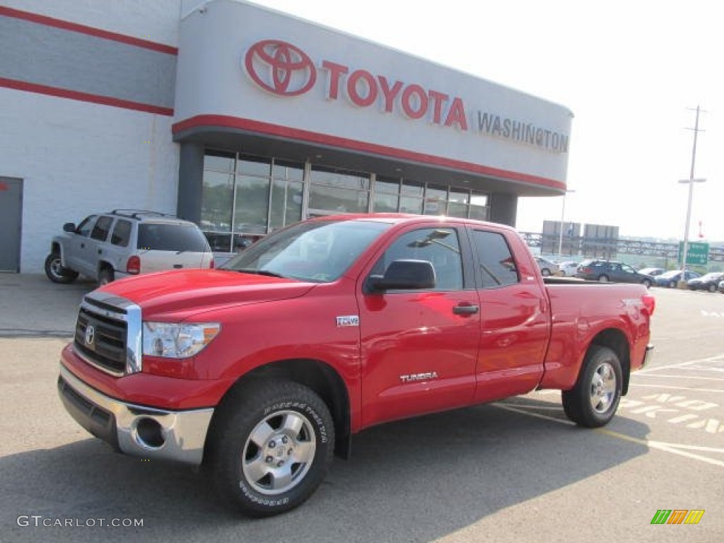 2010 Tundra TRD Double Cab 4x4 - Radiant Red / Graphite Gray photo #1
