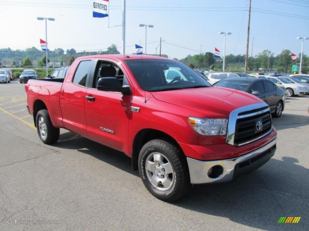 2010 Tundra TRD Double Cab 4x4 - Radiant Red / Graphite Gray photo #9