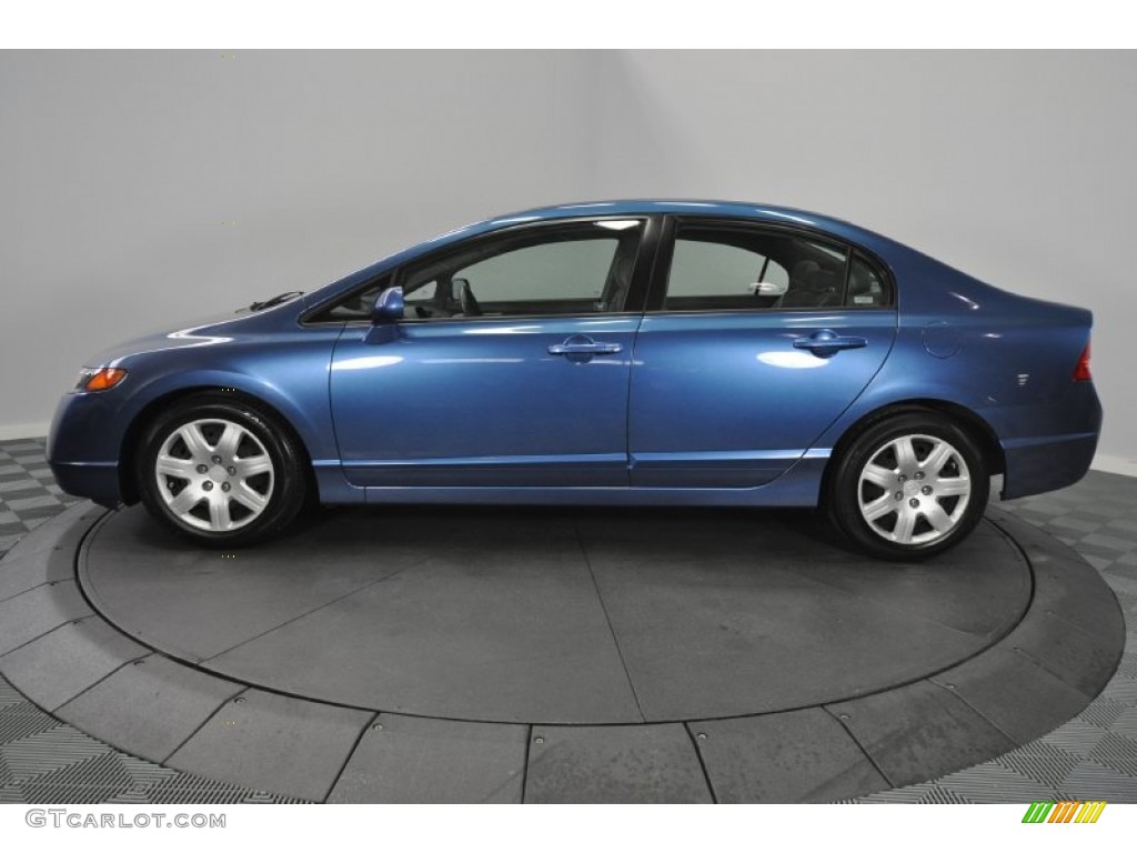 2008 Civic LX Sedan - Atomic Blue Metallic / Gray photo #2