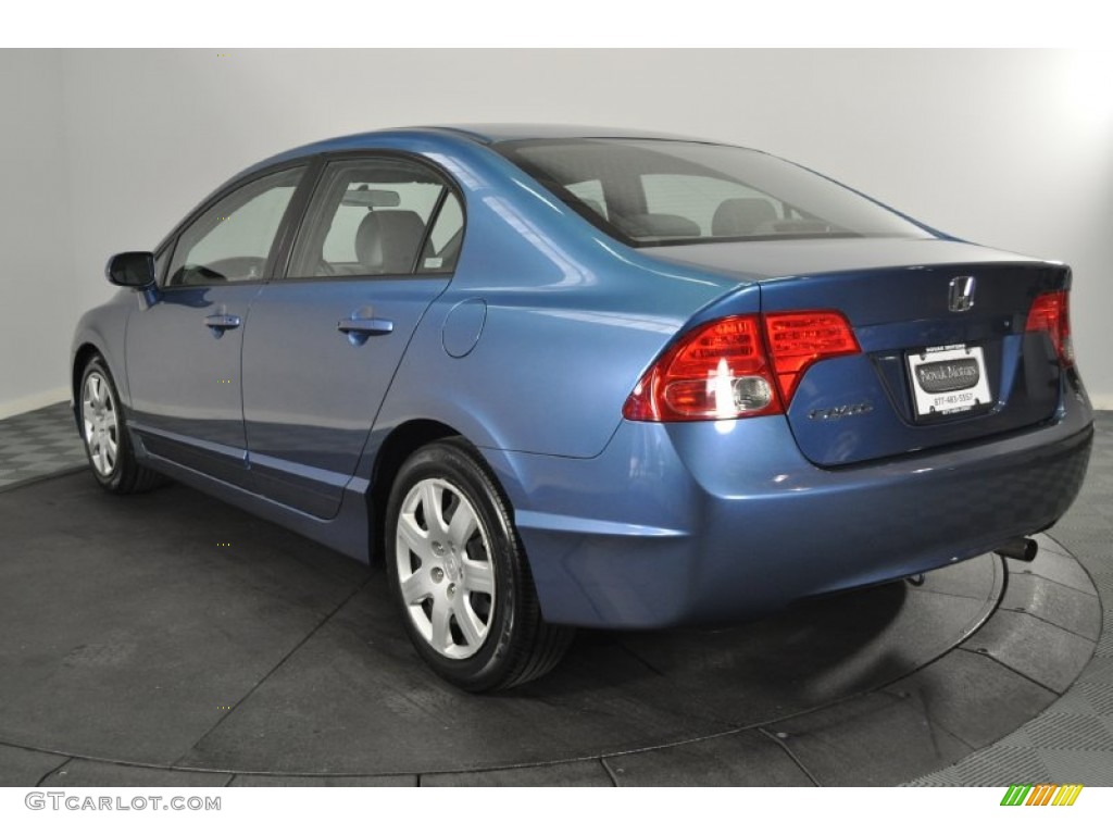 2008 Civic LX Sedan - Atomic Blue Metallic / Gray photo #3