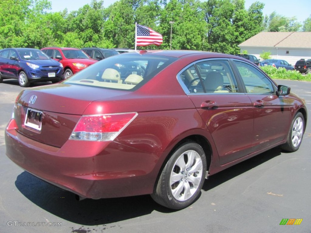 2008 Accord EX-L Sedan - Basque Red Pearl / Ivory photo #2