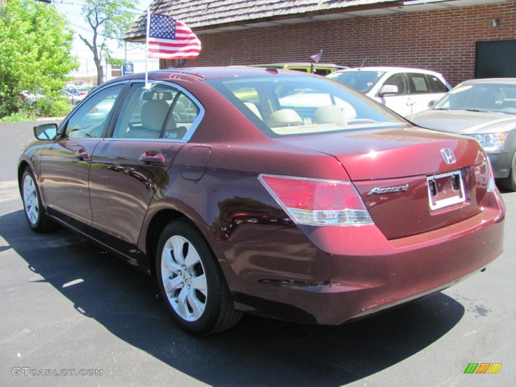 2008 Accord EX-L Sedan - Basque Red Pearl / Ivory photo #18