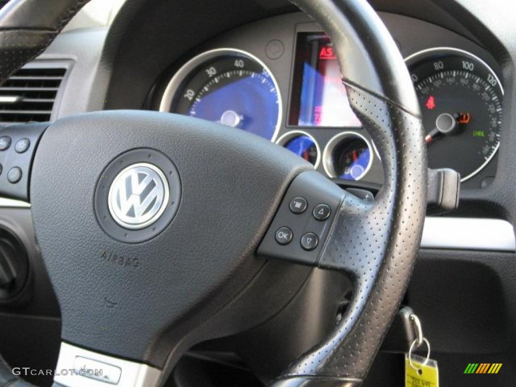 2009 Volkswagen GTI 4 Door Interlagos Black Cloth Steering Wheel Photo #50015047