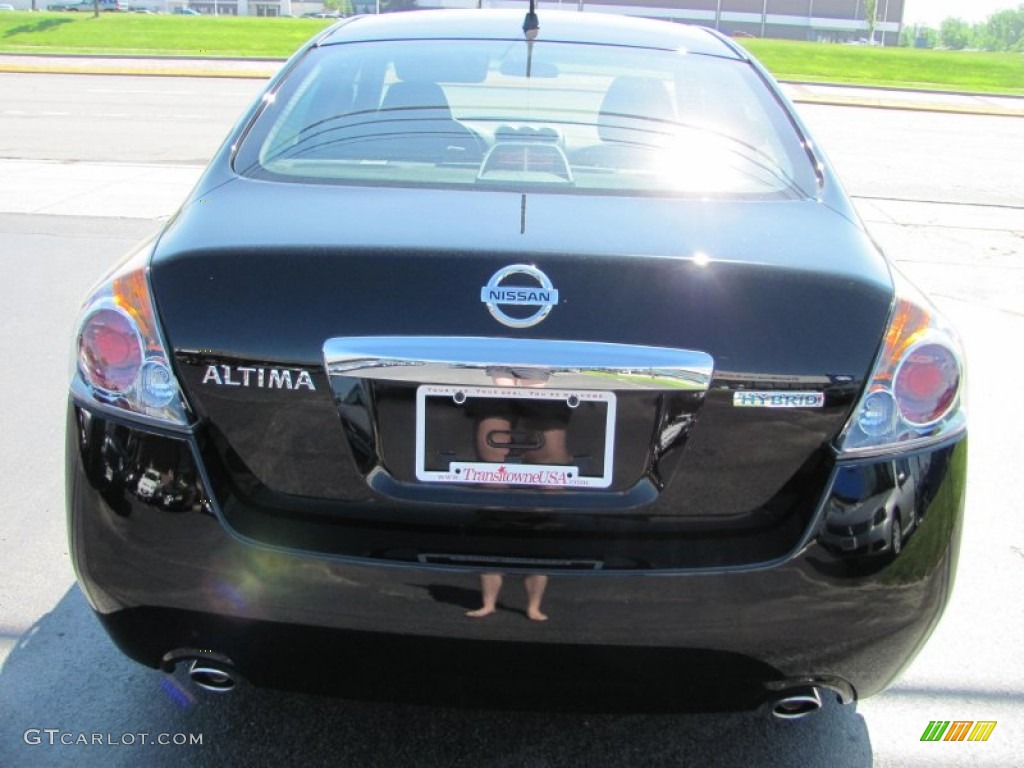 2010 Altima Hybrid - Super Black / Charcoal photo #14