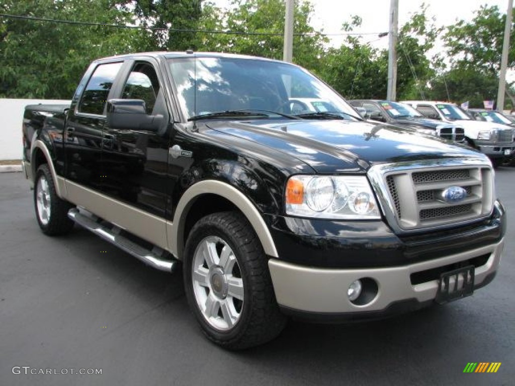 2007 F150 King Ranch SuperCrew - Black / Castano Brown Leather photo #1