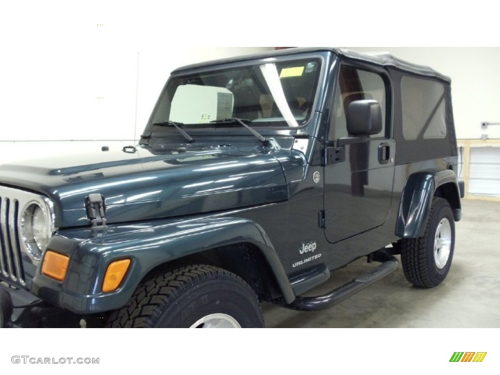 2006 Wrangler Unlimited 4x4 - Deep Beryl Green Pearl / Dark Slate Gray photo #9