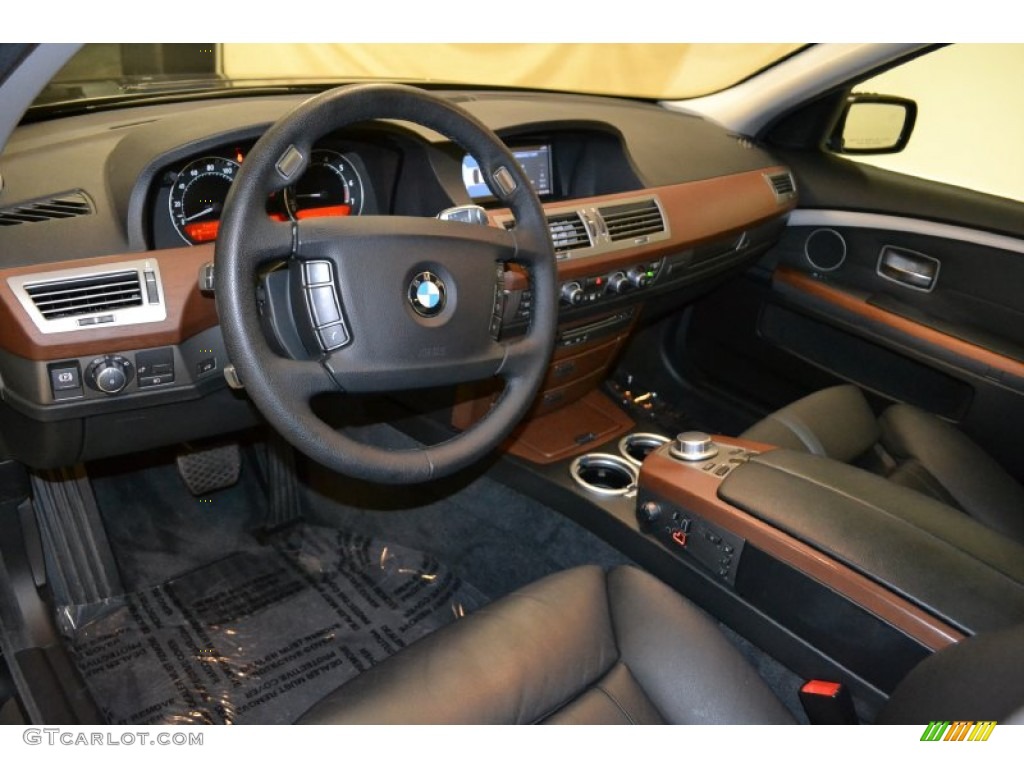 Black Interior 2008 BMW 7 Series 750i Sedan Photo #50020966