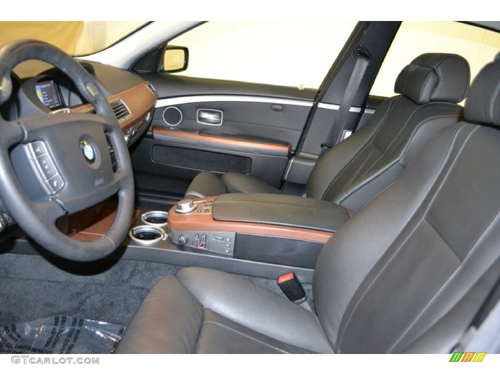Black Interior 2008 BMW 7 Series 750i Sedan Photo #50020981