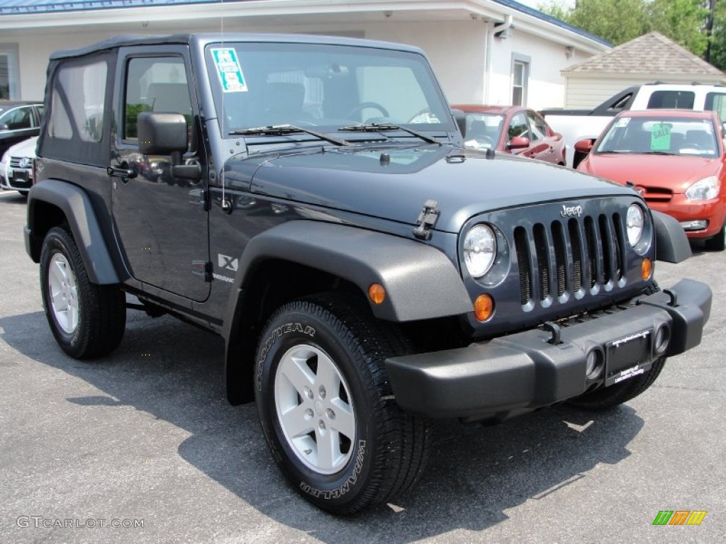 2008 Wrangler X 4x4 - Steel Blue Metallic / Dark Khaki/Medium Khaki photo #1