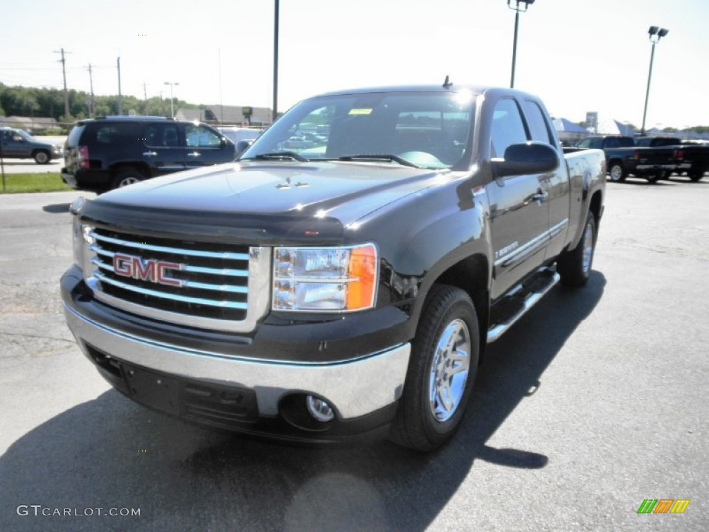 2008 Sierra 1500 SLE Extended Cab 4x4 - Onyx Black / Ebony photo #3