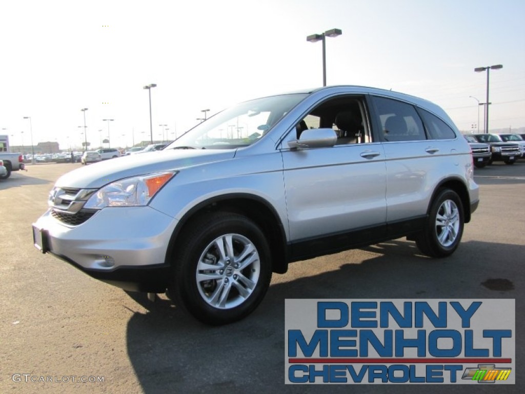 2010 CR-V EX-L AWD - Alabaster Silver Metallic / Black photo #1