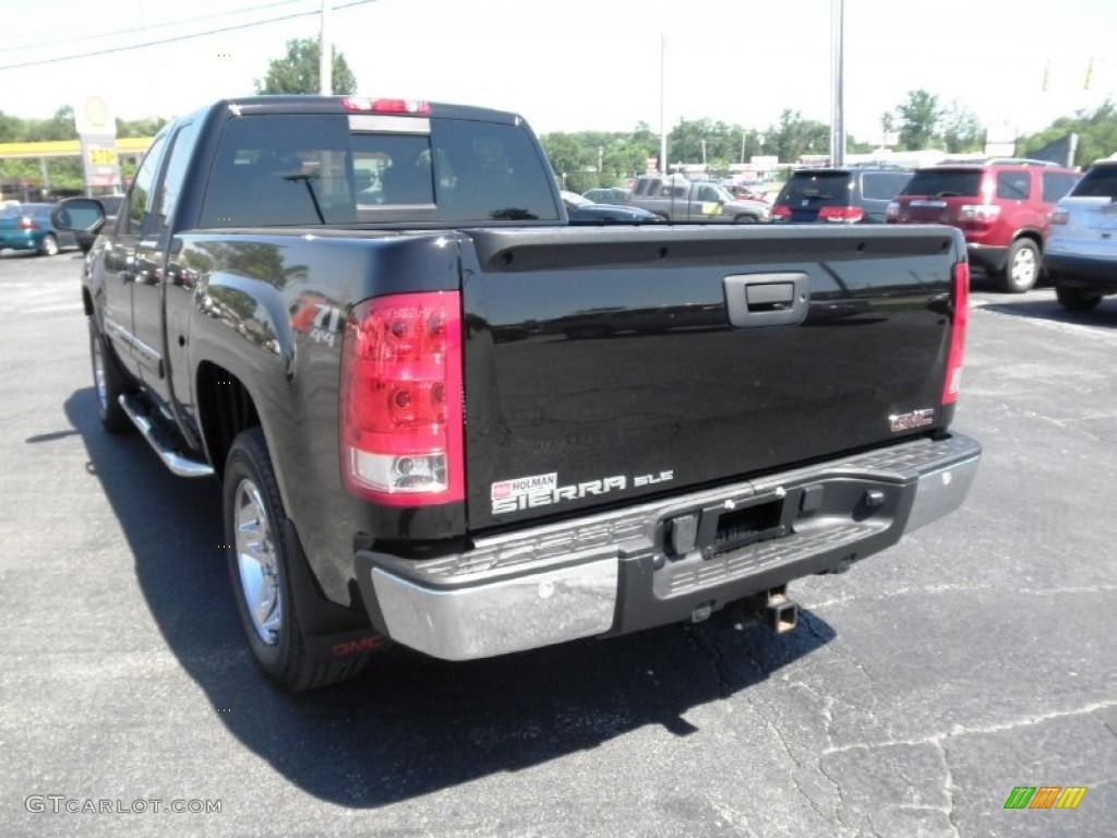2008 Sierra 1500 SLE Extended Cab 4x4 - Onyx Black / Ebony photo #17